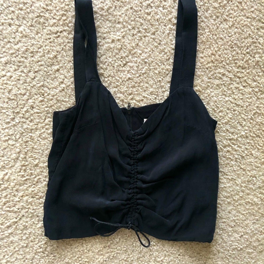 Black Adjustable Crop Top